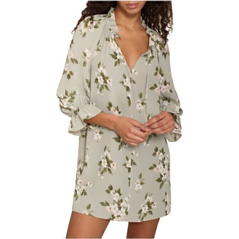 Reformation Adrienne Floral Mini Dress Size S